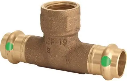 SK0515840-US20260702-105043-0 Viega 79780 1-1/2 x 1-1/2 x 1/2 Tee (Adapter), ProPress - Image 1