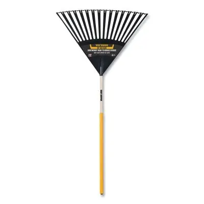 TRUE TEMPER 2913912 Poly Leaf Rake 30 in W Poly Blades 15 Tines 48 in Handle