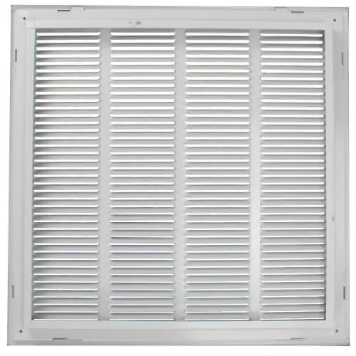 Hart & Cooley 43519 20 x 20 White Sidewall/Ceiling Return Air Filter Grille