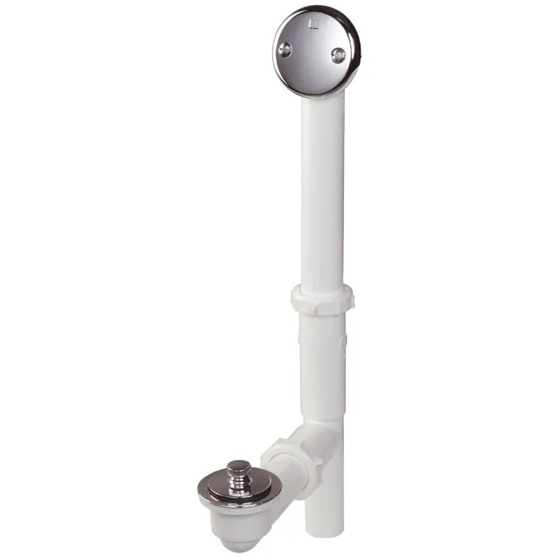 Keeney 62AW Plastic Bath Drain with Polished Chrome Lift'n Turn