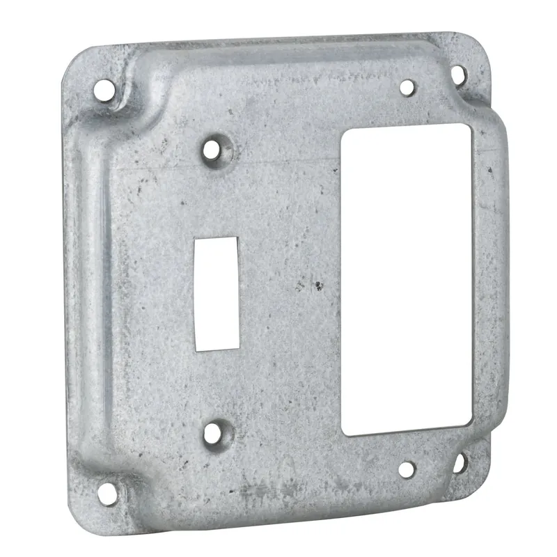 Hubbell 814C RACO 4SQ EXP COVER - 1 TOGGLE / 1 GFCI 05016999989