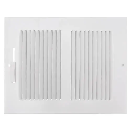 Hart & Cooley 10880 8 x 6 White Baseboard Register (664 Series)