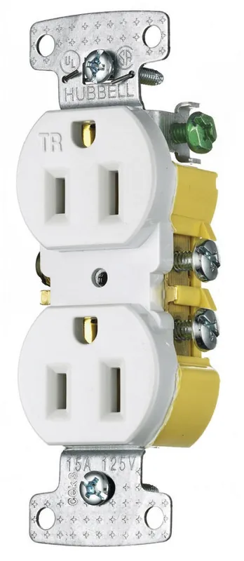 SK0516351-US20260702-105043-0 Hubbell Wiring Device-Kellems RR15SWTR Duplex Receptacle 15A 125V - Image 1