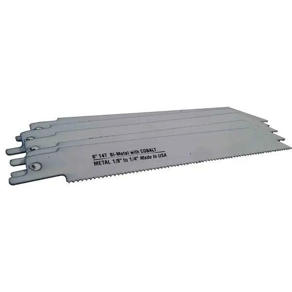 Disston E0102819 Bi-Metal Reciprocating Saw Blades 14 TPI 6 x 3/4 x 0.035 5/Pkg