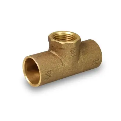 SK0516650-US20260702-105043-0 Everflow CCFT0001-NL 1 NOM Cast Brass Tee C X C X F Lead Free - Image 1