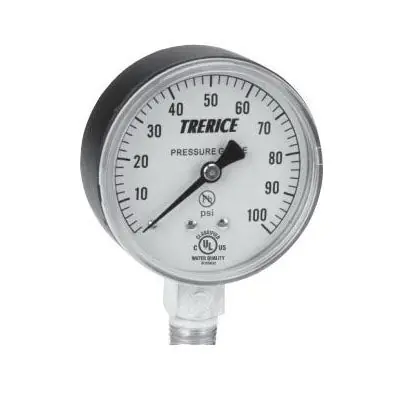 Trerice 800B2502LA600 800B Dry Utility Pressure Gauge 0 to 600 psi Pressure 1/4 in MNPT Connection