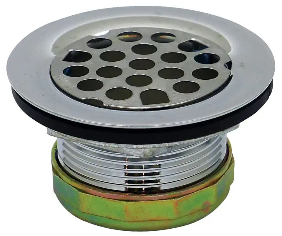 SK0516750-US20260702-105043-0 Dearborn Brass 774 Duplex Sink Strainer with Flat Grid and Rubber Stopper - Image 1