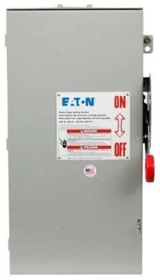 EATON DH363FRK Heavy Duty Fusible Safety Switch 600 VAC 100 A 40 HP 75 HP TPST