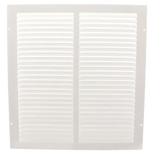 Hart & Cooley 43329 14 x 14 White Sidewall/Ceiling Return Air Grille 672 Series