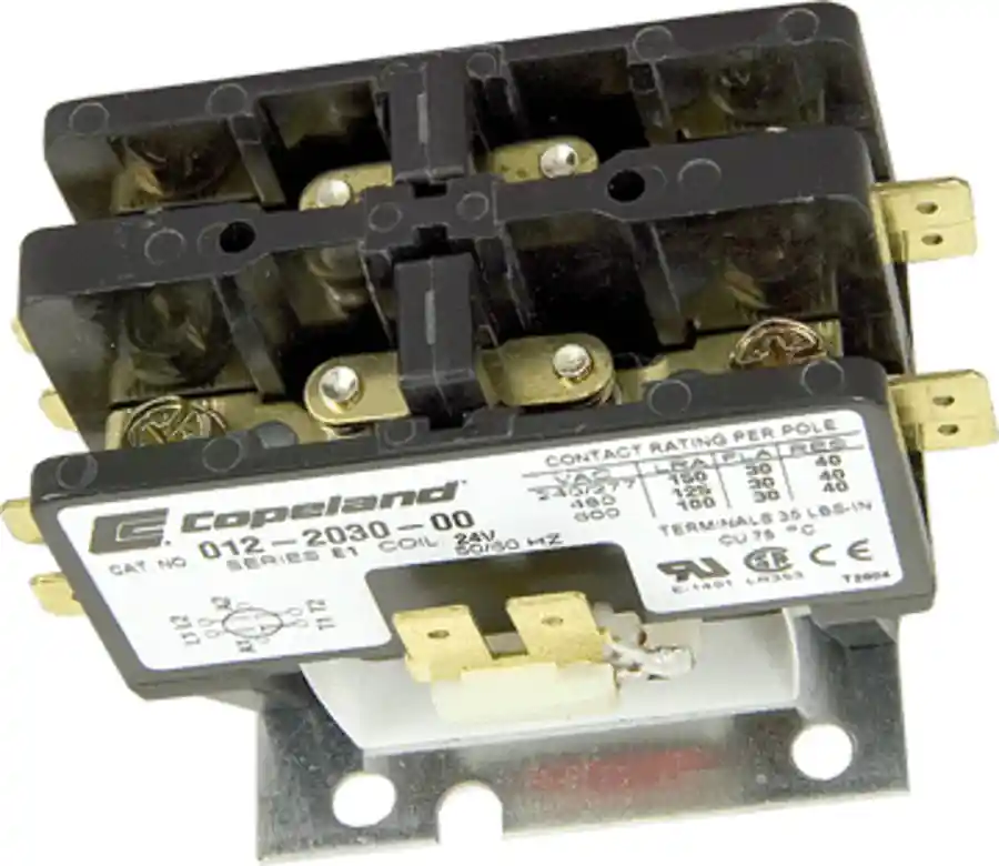 SK0516945-US20260702-105043-0 Emerson 912-3030-00 Contactor 24V 30 Amp 3-Pole - Image 1