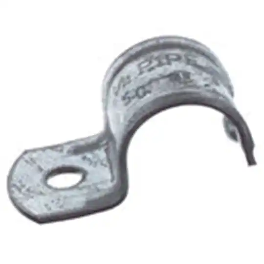 Steel City HS-103 1 Rigid/IMC One-Hole Conduit Strap - Steel/Zinc Plated