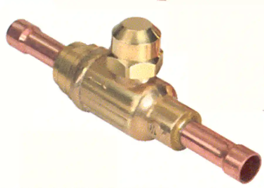 SK0518426-US20260702-105043-0 JB Industries V34207 Ball Valve 1-3/8 ODS Extensions Refrigeration Full Flow Brass No Port - Image 1