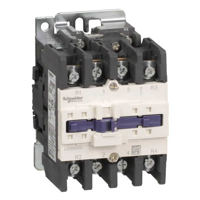 SK0518430-US20260702-105043-0 Schneider Electric LC1D80008F7 IEC Contactor, TeSys Deca, Nonreversing, 125A Resistive, 4 Pole, 2 NO and 2 NC, 110VAC 50/60Hz Coil - Image 1