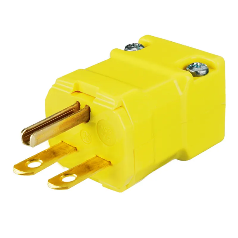 Hubbell HBL5666VY 15 Amp 250 Volt 2-Pole 3-Wire NEMA 6-15P Yellow Nylon Straight Blade Plug
