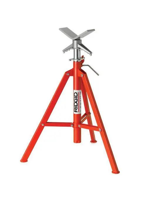 Ridgid 22168 VF-99 V-Head High Pipe Stand Adjustable 28 to 52