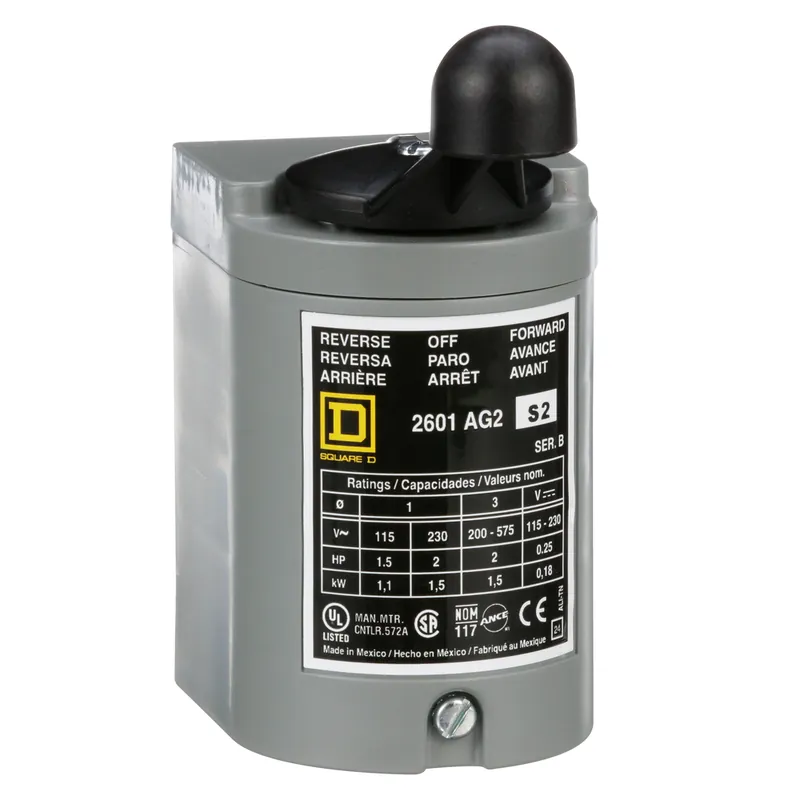 SK0518684-US20260702-105043-0 Square D 2601AG2S2 600 VAC 2 Hp Nema 1 Reversing Drum Switch - Image 1