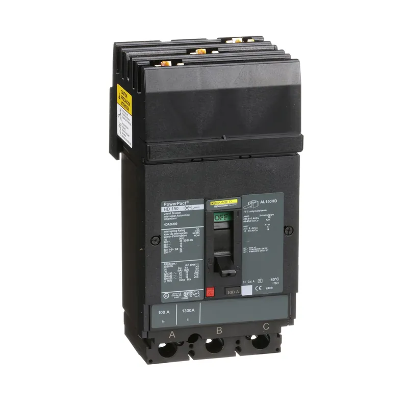 SK0518709-US20260702-105043-0 Square D HDA36100 Molded Case Circuit Breaker 100 Amp 600 Volt - Image 1