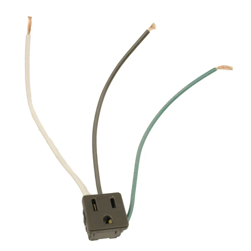 SK0519022-US20260702-105043-0 Leviton 1374-1 15 Amp 125 Volt NEMA 5-15R 2P 3W Snap-In Receptacle 1374-1 - Image 1